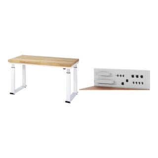 Set STIER Elektrisch Höhenverstellbare Werkbank Premium BxTxH...