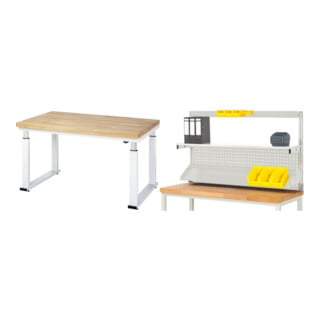 Set STIER Elektrisch Höhenverstellbare Werkbank Premium BxTxH...