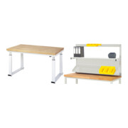 Set STIER Elektrisch Höhenverstellbare Werkbank Premium BxTxH...