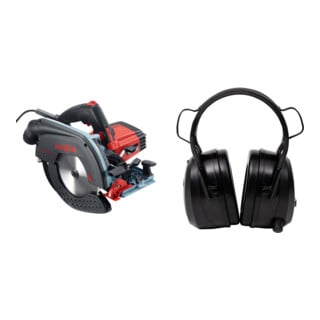 Set Mafell Handkreissäge K 65 cc im T-MAX + STIER Kapselgehörschutz SGR-40 FM Radio Bluetooth 800 mAh