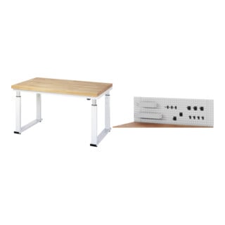 Set STIER Elektrisch Höhenverstellbare Werkbank Premium BxTxH...