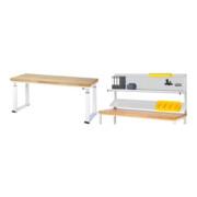 Set STIER Elektrisch Höhenverstellbare Werkbank Premium BxTxH...