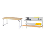 Set STIER Elektrisch Höhenverstellbare Werkbank Premium BxTxH...