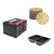 Set STIER Systainer³ III Black Edition + STIER Schleifscheiben Universal D150 / P80/ 32-Loch + STIER Systainer-Tiefzieheinsatz für Schleifmittel Ø 150 mm