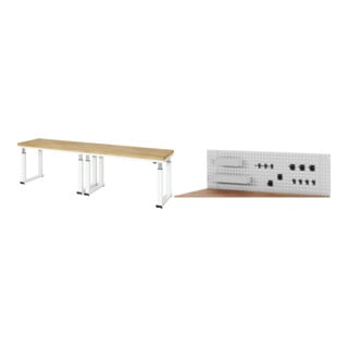 Set STIER Elektrisch Höhenverstellbare Werkbank Premium BxTxH...