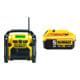 Set DeWalt 10.8-18V FM/AM Digital Radio DCR020-QW + Ersatz-Akku DCB184-XJ-1