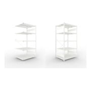 Set CLIP 330 AR 2000 x 1000 x 800 RAL 7035 kpl. mit 5 Böden + CLIP 330 GR 2000 x 1000 x 800 RAL 7035 kpl. mit 5 Böden