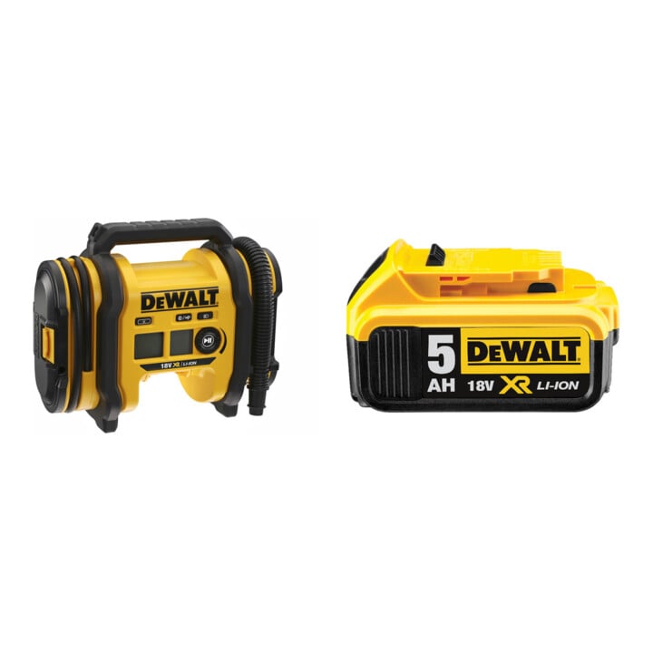 Set DeWalt Akku-Kompakt-Kompressor DCC018N-XJ + Ersatz-Akku DCB184-XJ