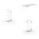 Set CLIP S3 150 LR AR 2000 x 1000 x 300 RAL 7035 kpl. mit 5 Böden + CLIP 150 Zusatzboden 1000x300 mm in RAL 7035 mit 4 Fachbodenträger + CLIP S3 150 LR GR 2000 x 1000 x 300 RAL 7035 kpl. mit 5 Böden