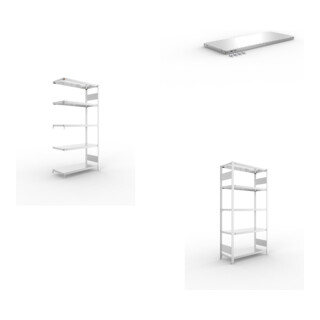 Set CLIP S3 150 LR AR 2000 x 1000 x 400 vzk kpl. mit 5 Böden + Zusatzboden CLIP V150 1000x400 mm vzk + CLIP S3 150 LR GR 2000 x 1000 x 400 vzk kpl. mit 5 Böden