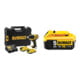 Set DeWalt Akku-Bohrschrauber 18 V, 2 Ah DCD708D2T-QW + Ersatz-Akku DCB184-XJ-1