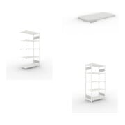 Set CLIP S3 150 LR AR 2000 x 1000 x 500 RAL 7035 kpl. mit 5 Böden + CLIP 150 Zusatzboden 1000x500 mm in RAL 7035 mit 4 Fachbodenträger + CLIP S3 150 LR GR 2000 x 1000 x 500 RAL 7035 kpl. mit 5 Böden