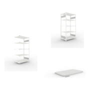 Set CLIP S3 150 LR AR 2000 x 1000 x 600 RAL 7035 kpl. mit 5 Böden + CLIP 150 Zusatzboden 1000x600 mm in RAL 7035 mit 4 Fachbodenträger + CLIP S3 150 LR GR 2000 x 1000 x 600 RAL 7035 kpl. mit 5 Böden