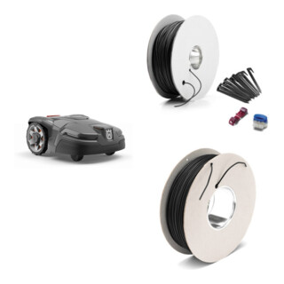 Set Husqvarna Automower 435X AWD (Modell 2019) + Mähroboter Automower Installations Kit M mit Begrenzungskabel + Begrenzungskabel 250 m ummantelt