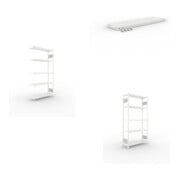 Set CLIP S3 230 LR AR 2000 x 1000 x 300 RAL 7035 kpl. mit 5 Böden + Zusatzboden RAL 7035 1000x300 mm 230 kg + CLIP S3 230 LR GR 2000 x 1000 x 300 RAL 7035 kpl. mit 5 Böden