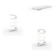 Set CLIP S3 230 LR AR 2000 x 1000 x 400 RAL 7035 kpl. mit 5 Böden + Fachboden MS 230 CLIP 1000x400 mm grau + CLIP S3 230 LR GR 2000 x 1000 x 400 RAL 7035 kpl. mit 5 Böden