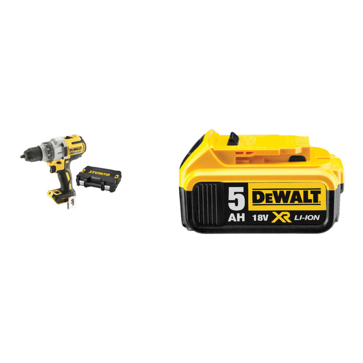 Set DeWalt Bohrschrauber (BL) 18 V / Basisv. - DCD991NT-XJ + Ersatz-Akku DCB184-XJ