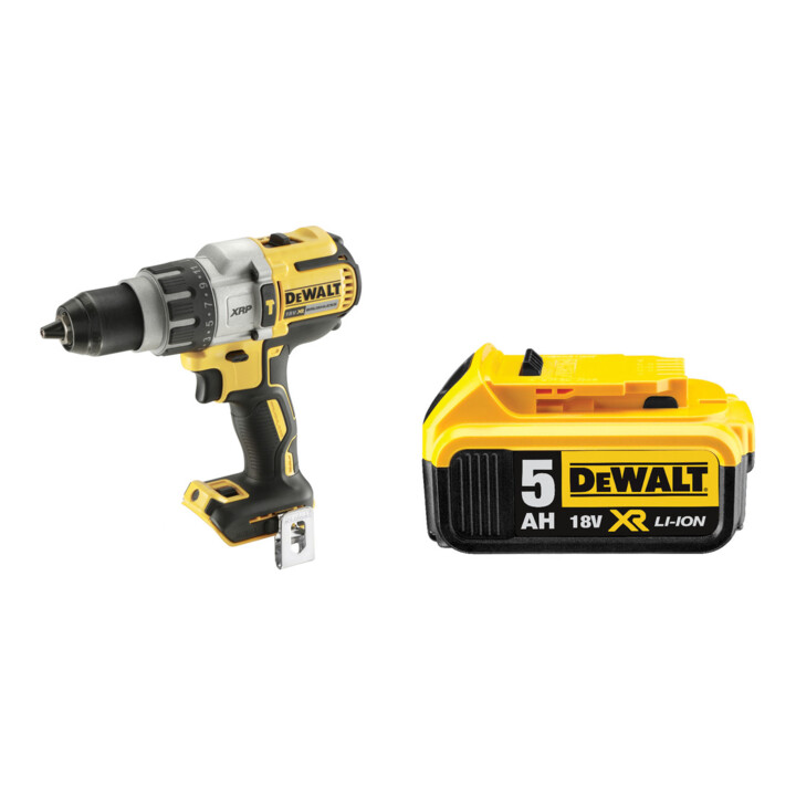 Set DeWalt Schlagbohrschrauber (BL) 18 V / Basisv. - DCD996NT-XJ + Ersatz-Akku DCB184-XJ
