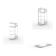 Set CLIP S3 230 LR AR 2000 x 1000 x 500 vzk kpl. mit 5 Böden + CLIP S3 230 LR GR 2000 x 1000 x 500 vzk kpl. mit 5 Böden + Fachboden MS 230 CLIP 1000x500 mm verz.