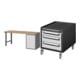 Set STIER Werkbank Premium mit 5 Schubladen BxTxH 2000x700x890mm +...