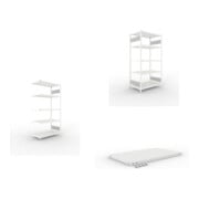 Set CLIP S3 230 LR AR 2000 x 1000 x 600 RAL 7035 kpl. mit 5 Böden + Fachboden MS 230 CLIP 1000x600 mm grau + CLIP S3 230 LR GR 2000 x 1000 x 600 RAL 7035 kpl. mit 5 Böden