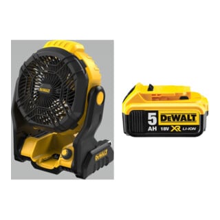 Set DeWalt Akku-Ventilator, 18V, Basisversion + Ersatz-Akku DCB184-XJ
