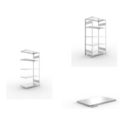 Set CLIP S3 230 LR AR 2000 x 1000 x 600 vzk kpl. mit 5 Böden + CLIP S3 230 LR GR 2000 x 1000 x 600 vzk kpl. mit 5 Böden + Fachboden MS 230 CLIP 1000x600 mm verz.