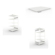 Set CLIP S3 230 LR AR 2000 x 1000 x 800 RAL 7035 kpl. mit 5 Böden + Fachboden MS 230 CLIP 1000x800 mm grau + CLIP S3 230 LR GR 2000 x 1000 x 800 RAL 7035 kpl. mit 5 Böden