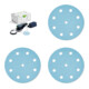 Set Festool Akku-Exzenterschleifer ETSC 2 125-Basic + Schleifmittel Granat D125 P120 GR/50 + Schleifscheiben STF D125 P80 GR Granat + Schleifscheiben STF D125/8 P40 GR/50