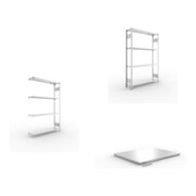Set CLIP S3 230 LR AR 2000 x 1300 x 300 vzk kpl. mit 4 Böden + CLIP S3 230 LR GR 2000 x 1300 x 300 vzk kpl. mit 4 Böden + Fachboden MS 230 CLIP 1000x800 mm verz.