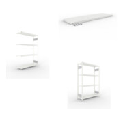Set CLIP S3 230 LR AR 2000 x 1300 x 400 RAL 7035 kpl. mit 4 Böden + Zusatzboden CLIP 230 1300x400 230 kg grau + CLIP S3 230 LR GR 2000 x 1300 x 400 RAL 7035 kpl. mit 4 Böden