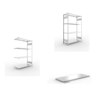 Set CLIP S3 230 LR AR 2000 x 1300 x 500 vzk kpl. mit 4 Böden + CLIP S3 230 LR GR 2000 x 1300 x 500 vzk kpl. mit 4 Böden + Zusatzboden CLIP 230 1300x500mm 230kg vzk