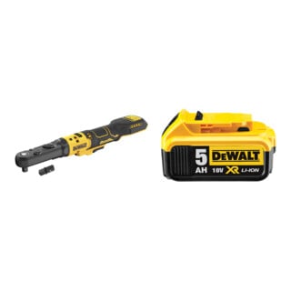 Set DeWalt Akku-Ratsche, 3/8-1/2Z, 18 V, Basisversion + Ersatz-Akku DCB184-XJ