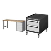 Set STIER Werkbank Premium mit 5 Schubladen BxTxH 2000x700x840mm +...