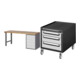 Set STIER Werkbank Premium mit 5 Schubladen BxTxH 2000x700x840mm +...