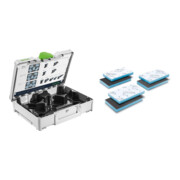 Set Festool Systainer³ SYS-STF-80x133/D125/Delta + Schleifmittel Granat PROfile 80x133 GR PRO/10-Set