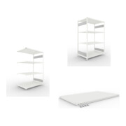 Set CLIP S3 230 LR AR 2000 x 1300 x 800 RAL 7035 kpl. mit 4 Böden + Zusatzboden CLIP 230 1300x800 230 kg grau + CLIP S3 230 LR GR 2000 x 1300 x 800 RAL 7035 kpl. mit 4 Böden