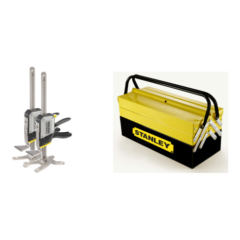 Set Stanley Tradelift Doppelpack + Werkzeugkasten CantiLever Metall