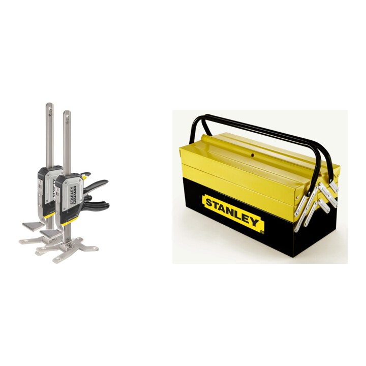Set Stanley Tradelift Doppelpack + Werkzeugkasten CantiLever Metall