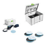 Set Festool Akku-Exzenterschleifer ETSC 2 150-Basic + Systainer³ SYS-STF D150 + Schleifmittel Granat PROfile D150 GR PRO/10-Set