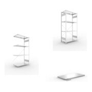 Set Fachboden-Anbauregal CLIP SET + Fachbodenregal CLIP SET + Fachboden MS 230 CLIP 1000x500 mm