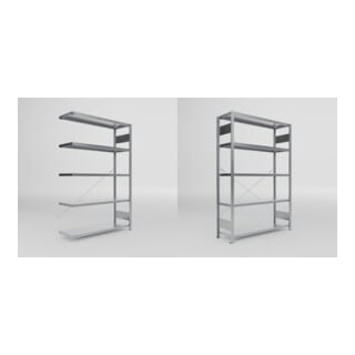 Set Fachboden-Anbauregal S3 CLIP + Fachbodenregal S3 CLIP