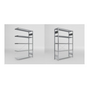 Set Fachboden-Anbauregal S3 CLIP + Fachbodenregal S3 CLIP