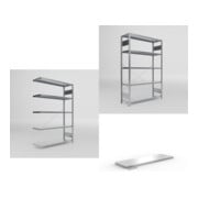 Set Fachboden-Anbauregal S3 CLIP + Fachbodenregal S3 CLIP + Zusatzboden CLIP 230 1300x400mm 230kg vzk