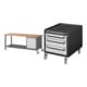 Set STIER Fahrbare Werkbank Premium mit 3 Schubladen BxTxH 2000x700x880 mm +...