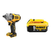Set DeWalt 18V XR Akku-Schlagschrauber, 1/2" + DeWalt 18,0V / 5,0 Ah Ersatz-Akku