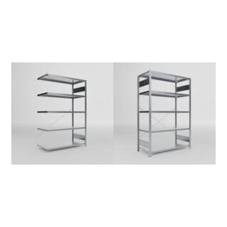 Set Fachboden-Anbauregal S3 CLIP + Fachbodenregal S3 CLIP