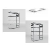 Set Fachboden-Anbauregal S3 CLIP + Fachbodenregal S3 CLIP + Zusatzboden CLIP 230 1300x600mm 230kg vzk