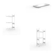Set Reifen-Anbauregal S3 CLIP + Zusatzboden CLIP V150 1000x400 mm + Reifenregal S3 CLIP