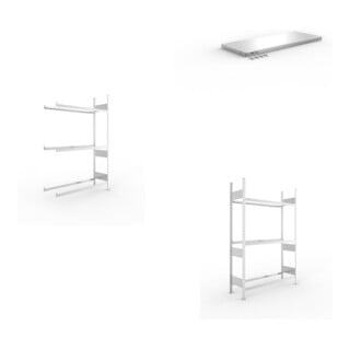 Set Reifen-Anbauregal S3 CLIP + Reifenregal S3 CLIP + Zusatzboden CLIP V150 1000x400 mm
